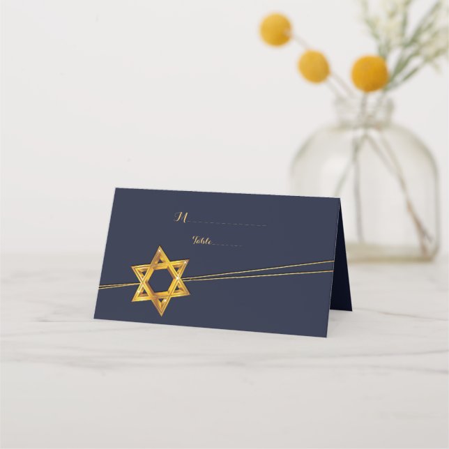 Marine und Goldener Star der David-Platzkarte Platzkarte (Vorderseite)