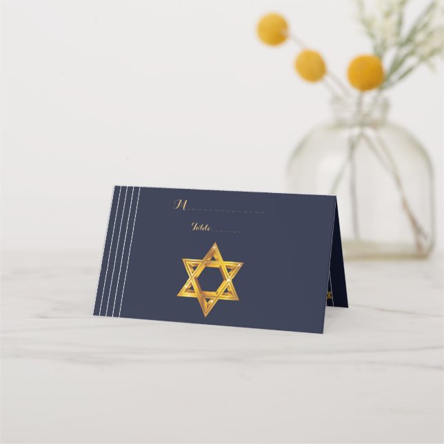 Marine und Goldener Star der David-Platzkarte Platzkarte (Vorderseite)