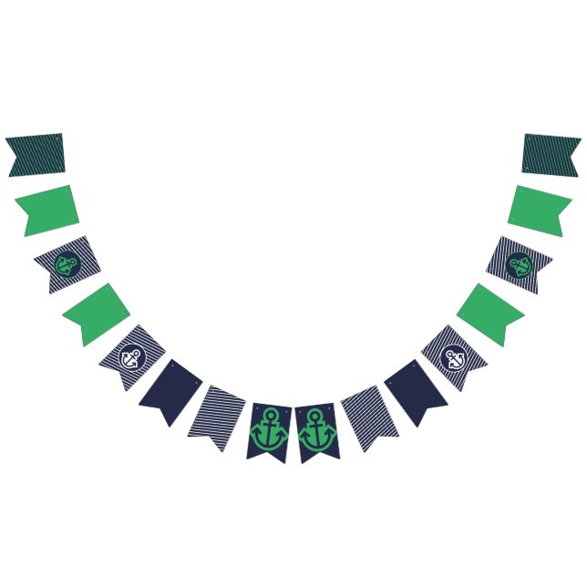 Marine und grüne, unbemannte Jagdfahnen Wimpelkette (Alle)