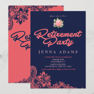 Marine und Korallen, Retirement-Party Einladungen