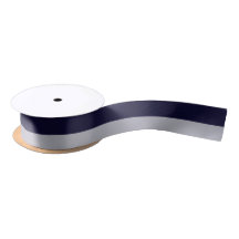 Marine und Silber 1,5" weit Satin-Band