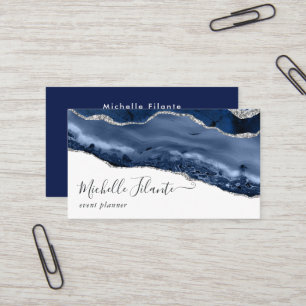 Marine und Silver Agate Visitenkarte