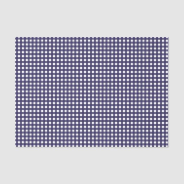 Marine und White Gingham Seidenpapier (Vorderseite)