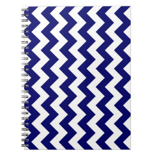 Marine und White Zigzag Notizblock