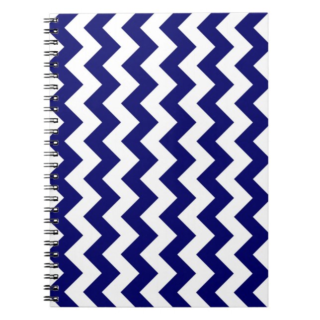 Marine und White Zigzag Notizblock (Vorderseite)