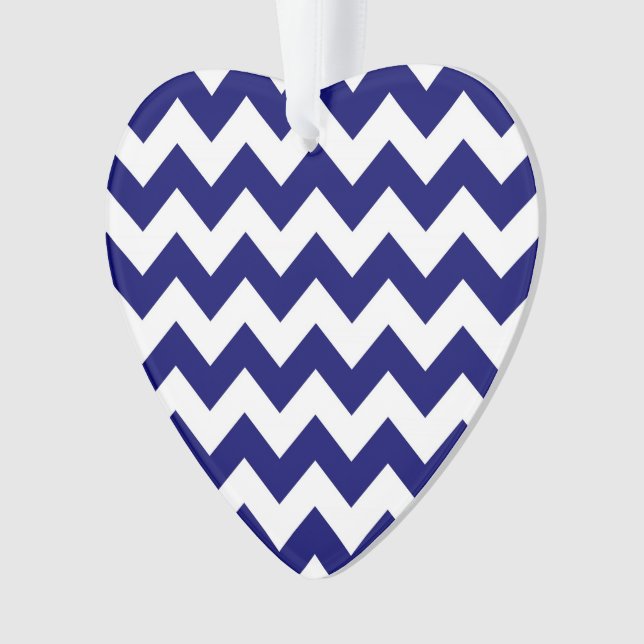 Marine und White Zigzag Ornament (Vorderseite)