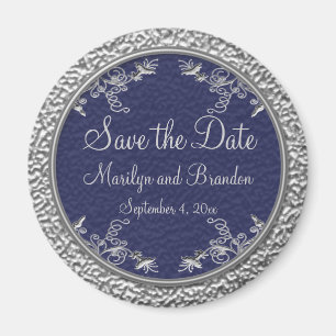 Marine-und Zinn-Save the Date Magnet