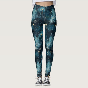 Marine Unterwasser-Quallen-Meeresleben-Muster Leggings