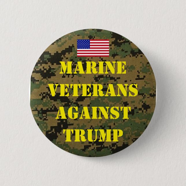 Marine-Veteranen gegen Trump-Knopf Button (Vorderseite)