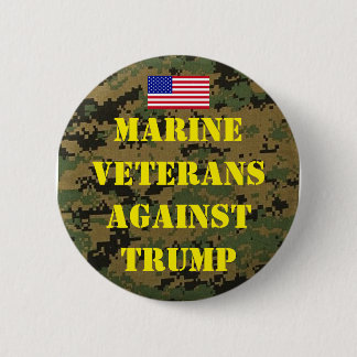 Marine Veterans Against Trump Button