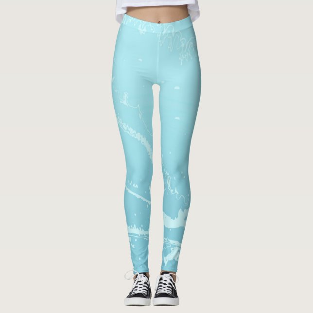 Marine Vibes Abstrakt Leggings (Vorderseite)