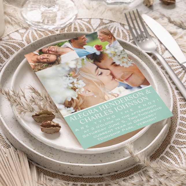 Marine Votre Typographie Mariage Invitations (Créateur téléchargé)