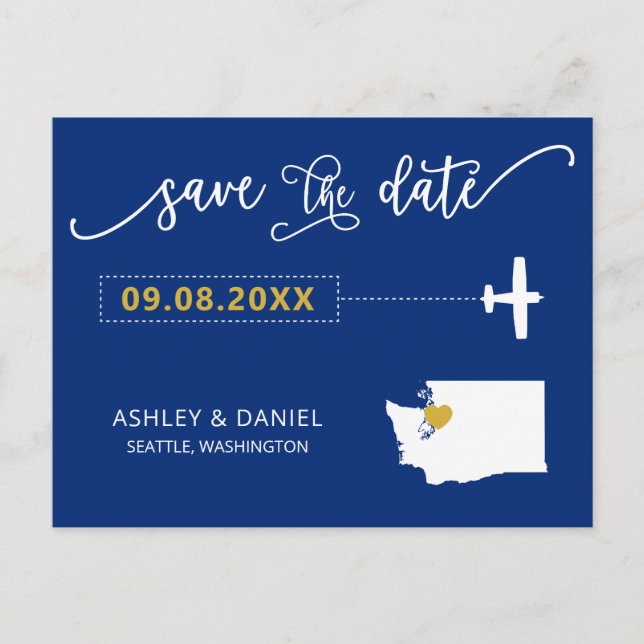 Marine Washington Mariage Enregistrer la carte pos (Devant)