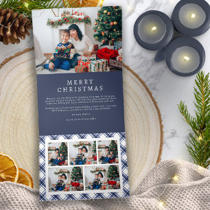 Marine Weihnachts-Tri-Fold-Karte Dreifach Gefaltete Urlaubskarte