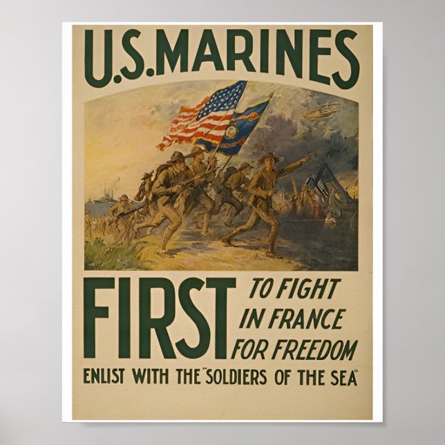 Marine-Werbeplakat der USA Poster (Vorne)