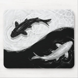 Marine Yin Yang Goldfisch Mousepad