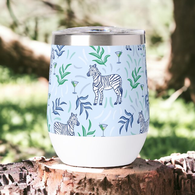 Marine Zebra Martinis Blue Preppy (Créateur téléchargé)