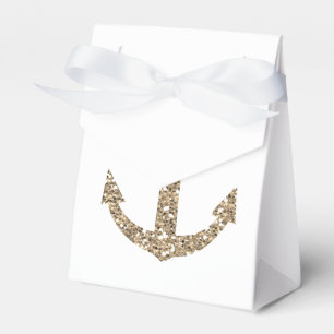 Marineanker Gold Glitter Hochzeitsgunst Geschenkbo Geschenkschachtel