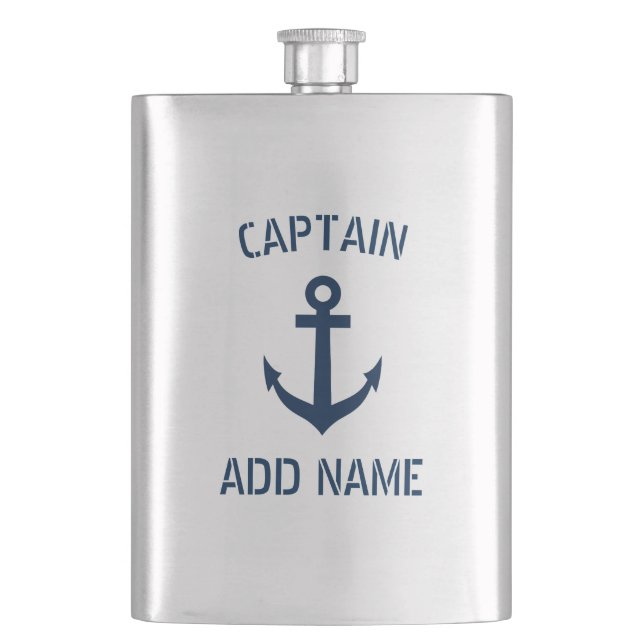 MARINEanker-Stahlflasche kundenspezifischen Flachmann (Vorderseite)