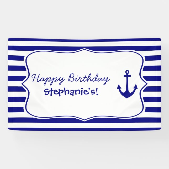 Marinebänder und nautische Ankerpartei Banner (Horizontal)