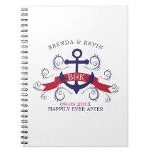 Marinebanker in Blau und Rot