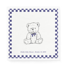 Marinebar, blau-karierter Teddy-Bär - Unsere Klein