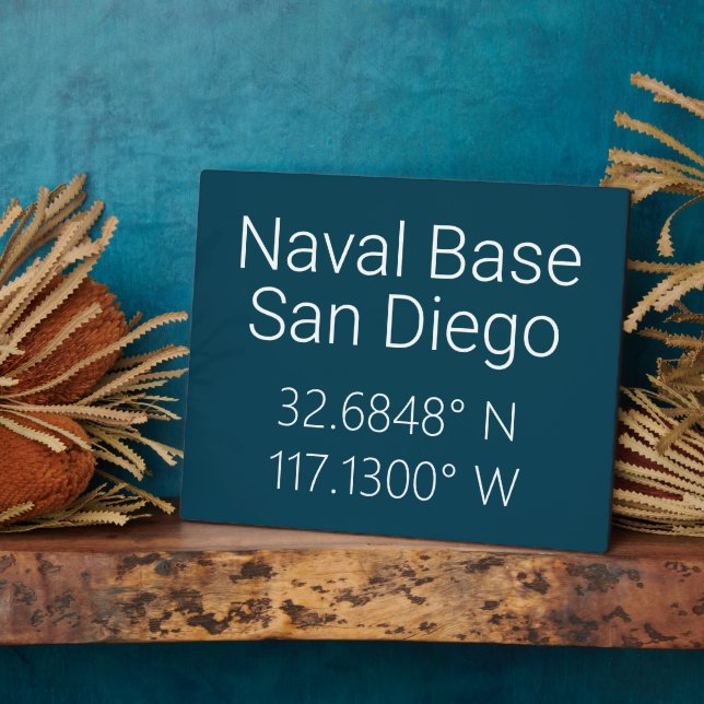 Marinebasis San Diego Breitengrad Fotoplatte (Seite)