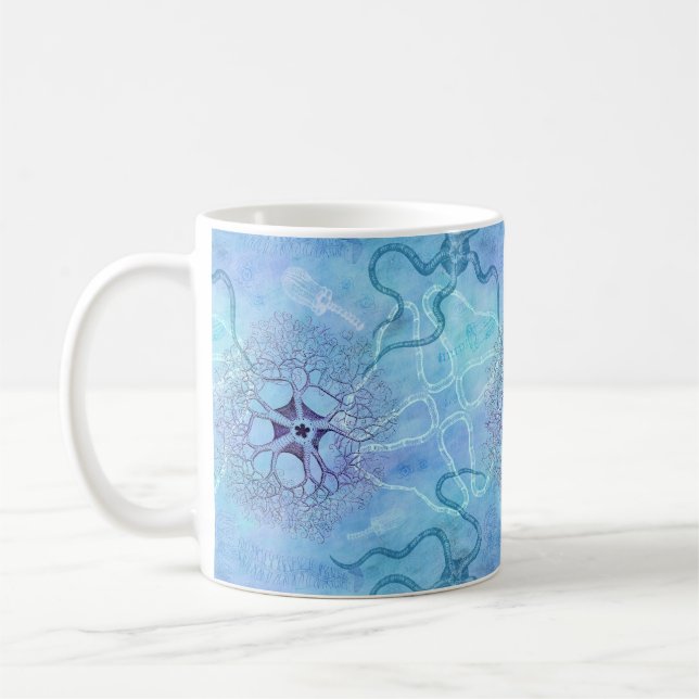 Marinebiologie-Seegeschöpfestarfish-Plankton Kaffeetasse (Links)