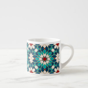 Marineblau Aquamariner weißer Marmor marokkanisch Espressotasse
