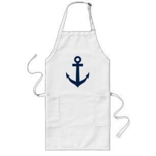 Marineblau-Bootsanker-Schürze für Männer und Lange Schürze