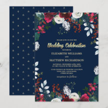 Marineblau | Burgundy Red Bloom Wedding