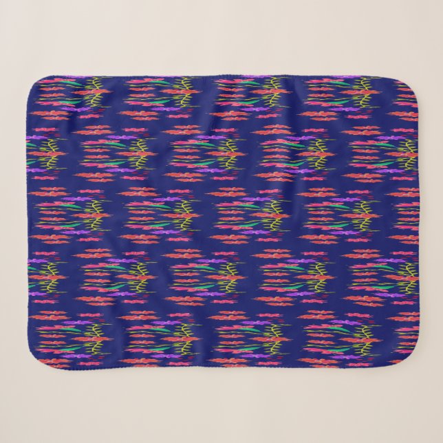 Marineblau gemustert sherpadecke (Vorderseite (Horizontal))