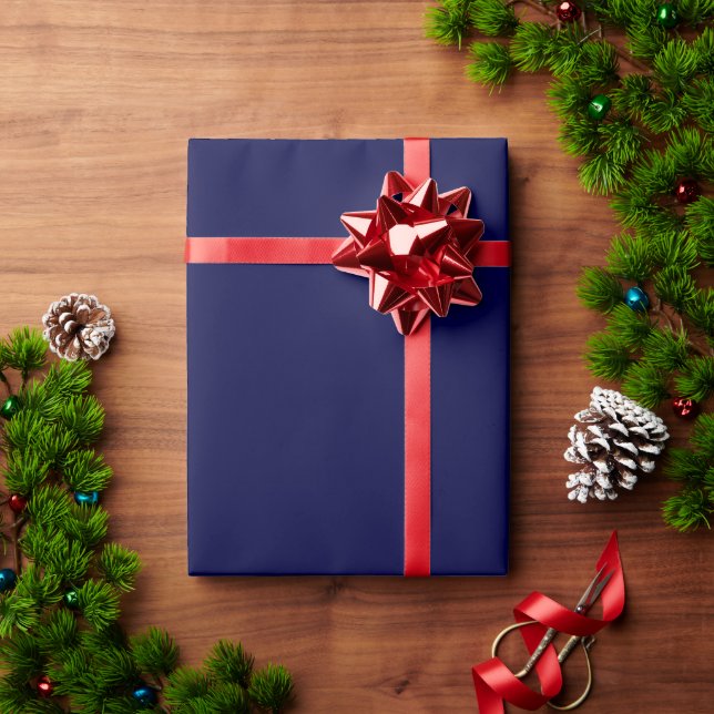 Marineblau Geschenkpapier (Feiertagsgeschenk)