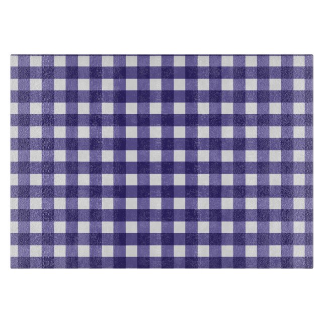 Marineblau Gingham Schneidebrett (Vorderseite)