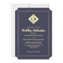 Marineblau | Gold Elegant Wedding