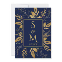 Marineblau | Golden Foliage Elegante Hochzeit