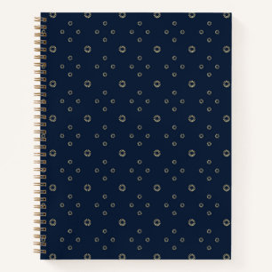Marineblau   Goldene Zinnien-Sonne Notizbuch