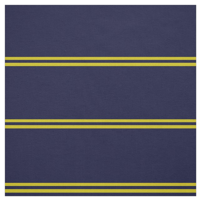 Marineblau, goldgestreiftes Design Stoff (Muster)
