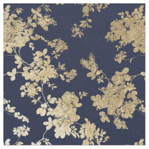 Marineblau-Imitatgoldschäbiger Vintager Chic mit Stoff