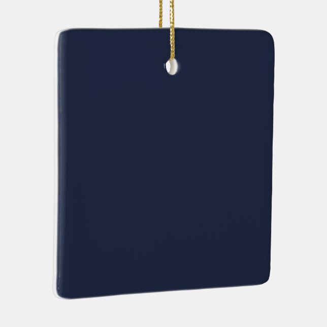 Marineblau Keramikornament (Rechts)