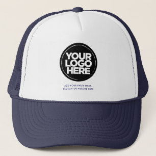 Marineblau   Personalisierte Logos und Textbasebal Truckerkappe