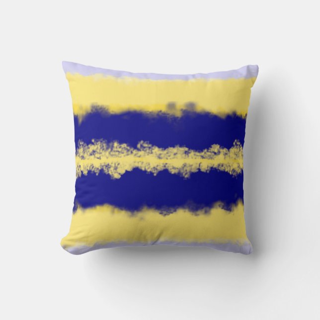 Marineblau und abstraktes Omelett Kissen (Vorderseite)