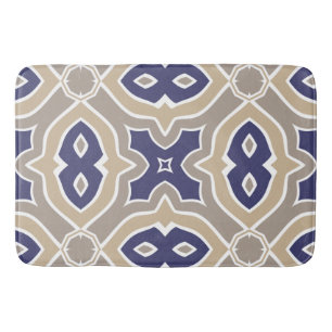 Marineblau-und Taupe-Marokkaner Badematte