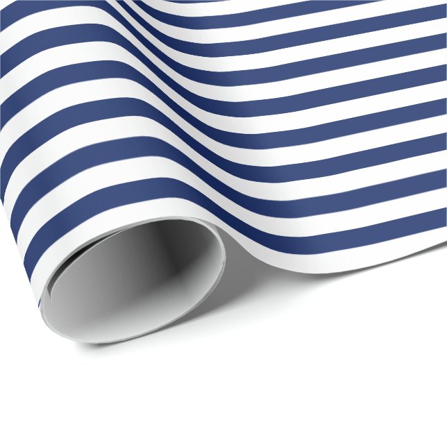 Marineblau | Whitepaper zum Abpacken von Streifen Geschenkpapier (Rolleneckpunkt)