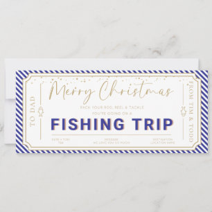 Marineblaue Angel-Trip-Weihnachts-Geschenkgutschei Einladung
