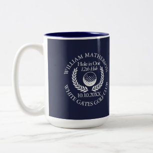 Marineblaue benutzerdefinierte Hole-in-One-Golfbal Zweifarbige Tasse