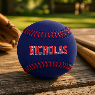 Marineblaue benutzerdefinierte Name oder Text Baseball