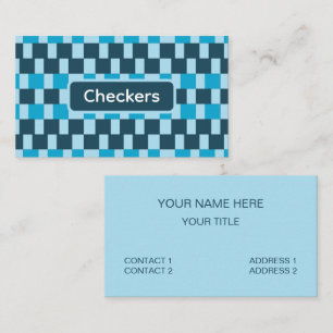 Marineblaue Checker kariert Visitenkarte