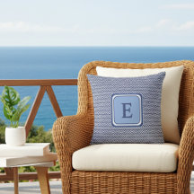 Marineblaue geometrische Chevron-Monogramm-Design