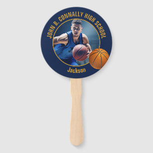 Marineblaue Gold Basketballspieler Foto High Schoo Fächer